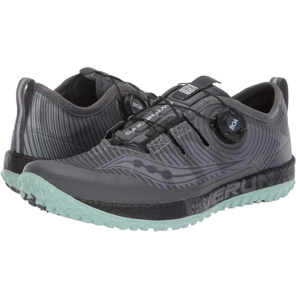Saucony Switchback ISO RUNNING SHOE size 7 Grey/Mint